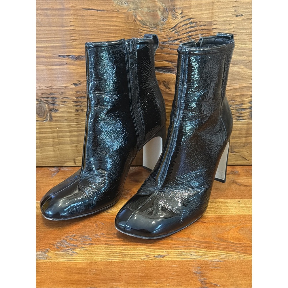 RAG & BONE Rare Italian Leather Ellis Boot in Black Size 37 1/2